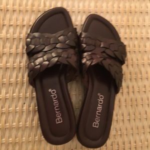 Bernardo Leather Slides